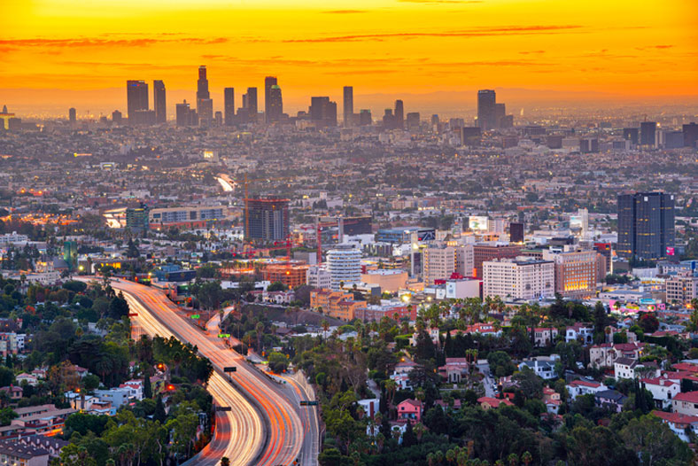 los angeles, california skyline