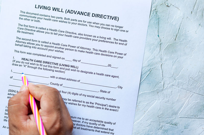 living will or advance directive