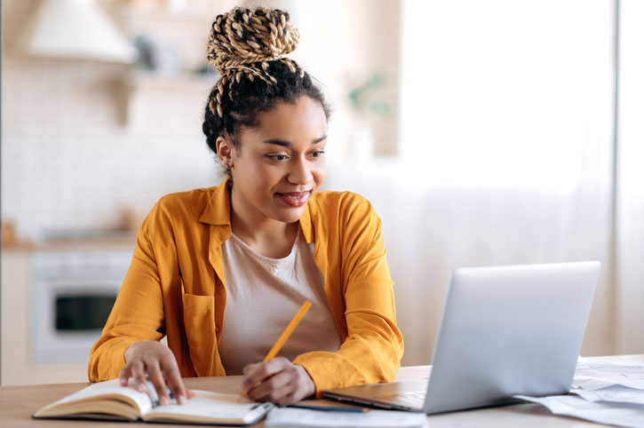 social worker student studying